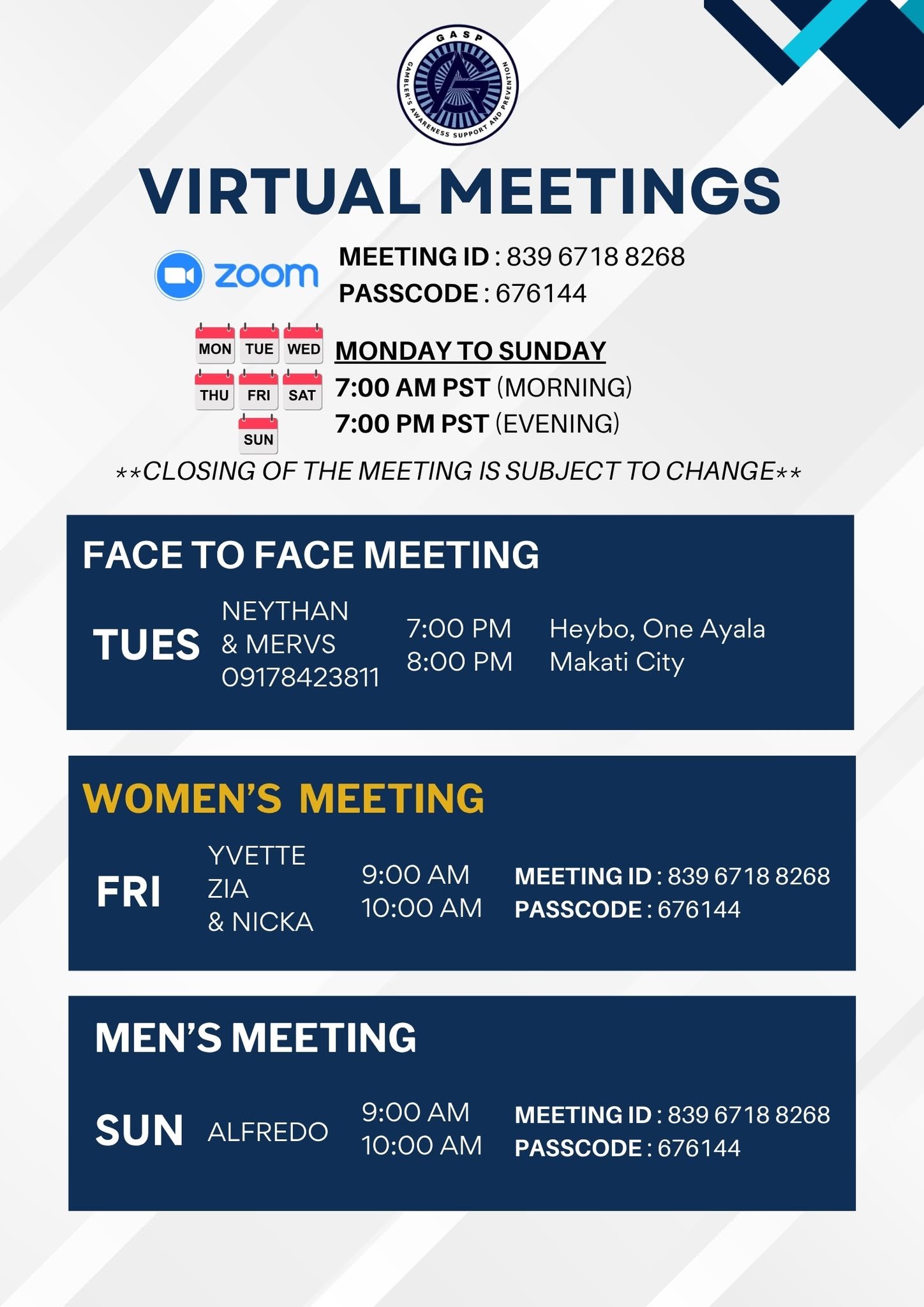 gasp meetings